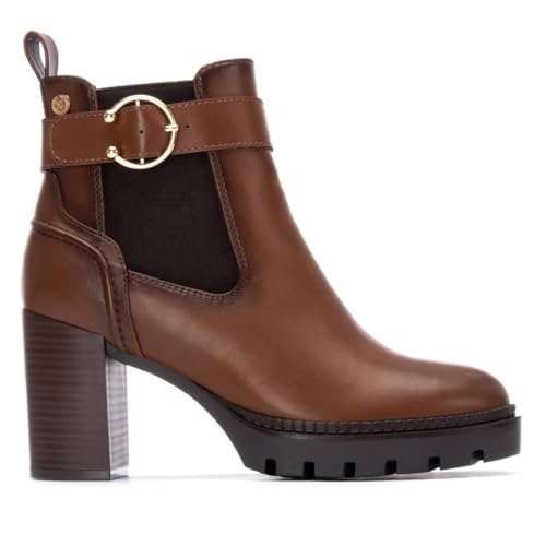 XTI   Botín Mujer Camel   Calzado Cómodo y Versátil   Moda casual   Modelo 14452102 (Talla 38)