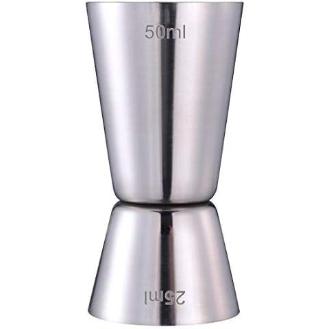 Stainless Steel Jigger Bar Craft Dual Spirit Measure Cup 25ml/50ml Double Jigger for Bar Cocktail Shot Measure Cover