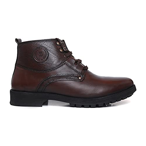 Image of Zoom High Ankle Genuine Leather Shoes Boots for Men Formal Casual Branded A-4701 | Men's Ankle Boots With Laces | High Ankle Formal Shoes for Men Leather Boots Branded | 100% Pure Leather