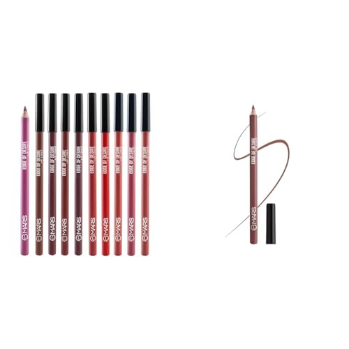 Image of MARS Matte Lip Liner Set of 10 Multicolor (1.4g x 10) Matte Lip Liner | One Swipe Smooth Application | Long Lasting Lip Pencil (1.4gm) (11-SPICED CRANBERRY)
