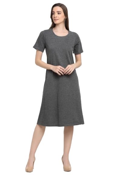 Image of Women's A-Line Cotton Midi Dress