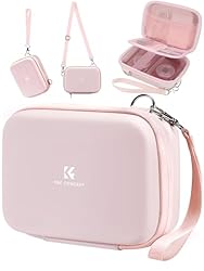K&F CONCEPT Funda para Cámara réflex, Bolsa para c...: 【Amplia compatibilidad】Dimensiones interiores:16x11x3cm, Dimensiones exteriores: 17.5x12.5x6.5cm. Compatible con Kodak Pixpro, Sony y DSCW800/DSCW830 otras cámaras de tamaño adecuado. 【Funda rígida de EVA】Esta funda para cámara digital está fabricada...