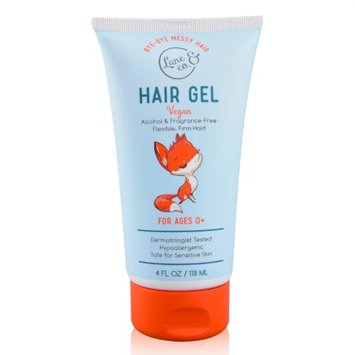 LANE & CO. Baby Hair Gel - Hypoallergenic Kids Hair Gel - Flexible Medium to Firm Hold - Tames Flyaways, Frizz, Static Hair - Tested by Dermatologists - Suitable for Children Ages 0 & Up - 4 fl.oz.