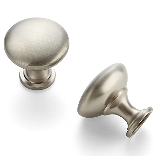 Image of Ravinte 10 Pack Brushed Nickel Round Zinc Cabinet Knobs for Kitchen Bathroom Closet Dresser Cabinets