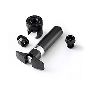 Peugeot 210052 Epivak Duo dubbele pomp met omschakelfunctie voor wijn en champagne, kunststof, 2,6 x 9 x 14,5 cm, zwart