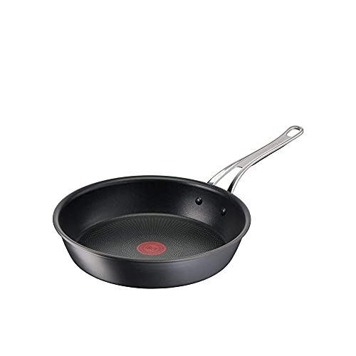 Tefal Jamie Oliver Cook's Classics H9120444 - Sartén antiadherente, apta para horno, inducción, mango remachado, aluminio anodizado duro, 24 cm, color negro