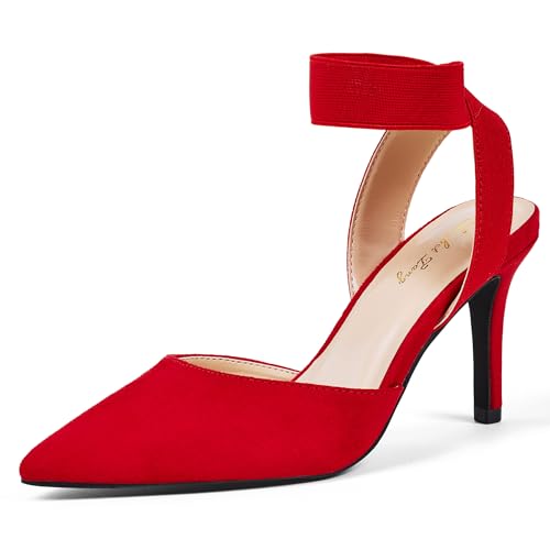 Zhabtuc Zapatos de tacón de Aguja Elegante de 8 cm con Correa...