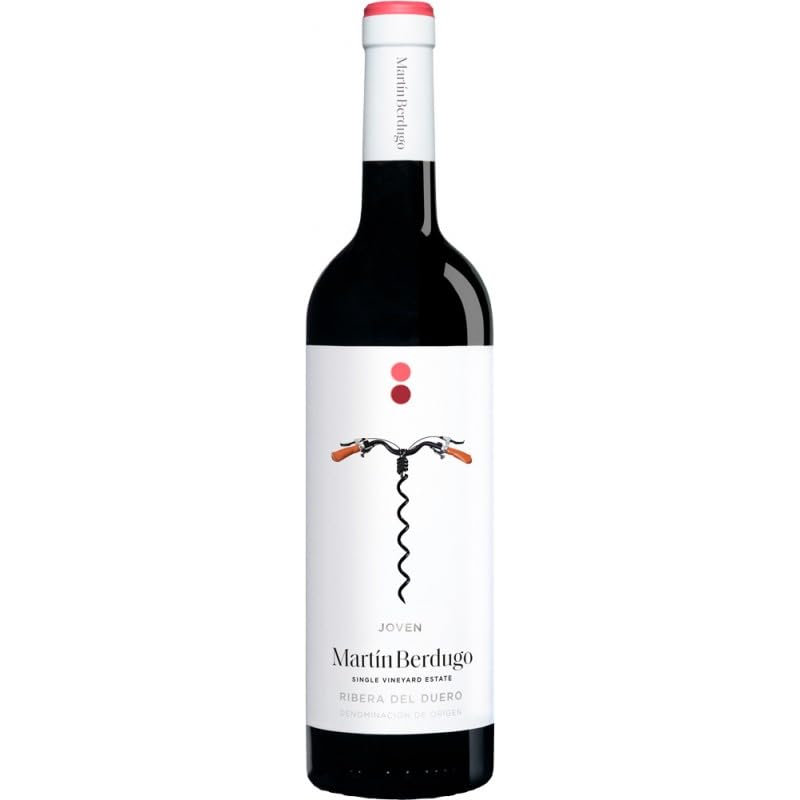 Martín Berdugo Joven – Vino Tinto Fresco y Frutal | Notas de Fresa, Lácteos y Violeta | Suave, Equilibrado y Divertido | Expresión Pura de la Juventud (1 Botella)