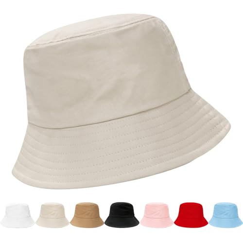 Image of NPQQUAN Bucket Hats for Men Women Packable Foldable Sun Hats for Women Beach Travel Cap