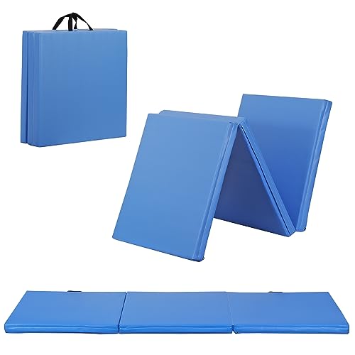 ZENY 2 Thick Tri-Fold Exercise Mat with Carrying Handles for Home Workouts and Yoga