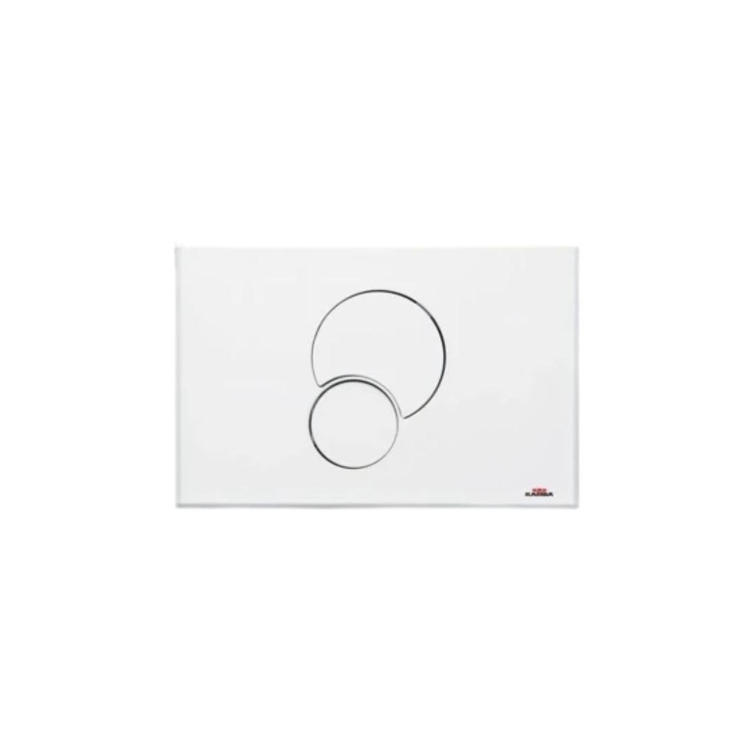 FERCOLOR® Cassetta Incasso WC Kariba Kit Completo di Scarico a Muro con Placca due Pulsanti Alta Qualità (Cassetta con Placca Bianca)