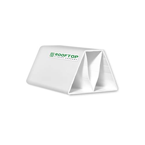 8-Pack - 6" Pre-Cut PVC Rooftop Pipe Support - Roof Conduit Support Blocks for Piping on Roofs - PVC Block for Small Water, Gas, Electrical, Metal