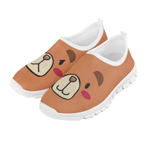 Kids Breathable Sneakers Cute Slip On Casual Shoes Boys Girls Fashion EVA Non Slip Shoes for Climbing Size 11-15 White Sole