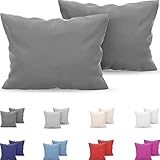 relleno cojines 70x50 SET de 2 x FUNDAS DE ALMOHADA 50x70 cm -*Las Almohadas NO están incluidas”- Cada funda de almohada del set mide 50x70 cm y se adaptará perfectamente tu almohada 50x70 cm: Son fáciles de poner y de quitar gracias a sus solapas de tela