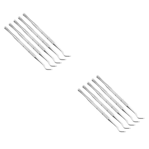 balacoo 2sets Metal Nail File Single Head Stainless Steel Nail for Home Use 5pcs*2