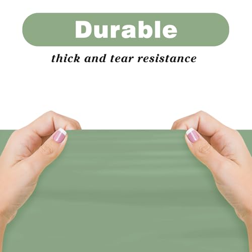 Image of Kopokita 6 Pack Sage Green Plastic Tablecloths Disposable 54 x 108 Inch