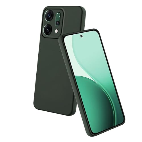 Image of Back Cover for Oppo Reno14 5G | Full Camera Protection | Premium Liquid Silicon Case | Flexible Bumper Case for Oppo Reno14 5G (Military Green)