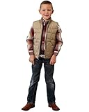 BOYS KHAKI POLY-FILLED VEST L