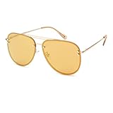 VIVIENFANG Oversized Aviator Sunglasses Womens Gold Polarized UV Protection Sun Glasses Lentes De Sol Para Mujer 87247S