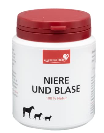 HERZENSTIER Niere und Blase 30 g für Hunde, Katzen & Pferde für Blasentzündungen, Harnstein & Inkontinenz – Unterstützt Harnwege & Entgiftung