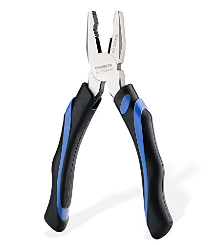 URASISTO 15 2 cm lange Linesman-Zange mit robuster Nickel-Chrom-Stahl-Konstruktion.