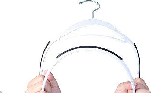 Image of Plastic Clothes Hangers Dry Wet Hangers Space Saving Clothes Hangers, Plastic Hangers with Non-Slip Pads Clothes, Suit Hangers Heavy Duty Coat, Underwear, Pants, Shirts (White, Pack of 15)