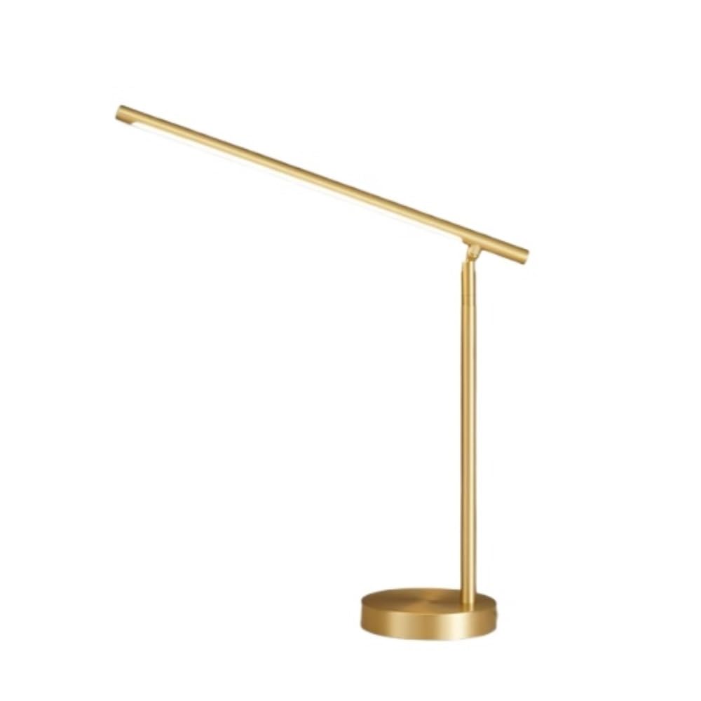 Lampada da tavolo nordica in ottone, lampada da comodino | Stile nordico, ottone massiccio, minimalista, controllo tramite pulsanti, uso scrivania(Copper)