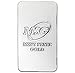 1 oz Silver Plated Bar (Flat Style) .999 Pure Paperweight - Element Design with Certificate of Authenticity