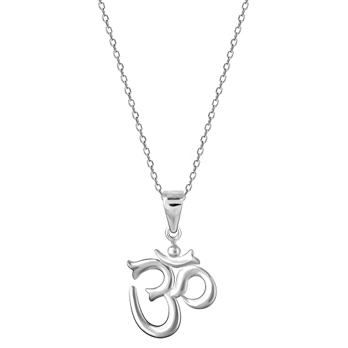 Image of GIVA 925 Silver Om Pendant with Link Chain | Pendant to Gift Men and Women | With Certificate of Authenticity and 925 Stamp | 6 Month Warranty*