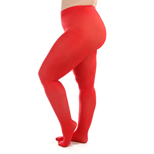 Image of Silky Toes Plus Size Tights for Women | 60D Soft Opaque Comfort Fit Pantyhose | Black or Colored 1-2 pairs | 1X-8X