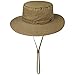 Produktbild Stetson Clifty Outdoor Baumwollhut Damen/Herren -Stoffhut wasserfest und mit UV-Schutz 40 - Schweißresistent durch COOLMAX-Funktionsstoff - Sonnenhut mit Kinnband - Frühjahr/Sommer khaki XL (60-61 cm)