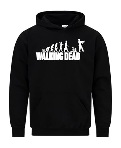 Snapit Walking Dead Zombie TV Show Inspired Hoodie -Quality printed Mens Hoodie for Kids/Women/UK Men - Unisex Hooded Jumper with Kangroo Pockets Black