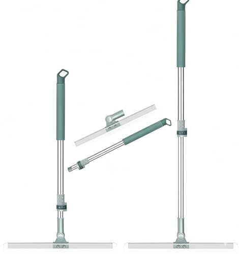 Image of Minismus Bathroom Squeegee Plastic Wiper Rotating Floor Squeegee Bathroom Wiper with 180-Degree Swivel Head Multifunctional Magic Broom