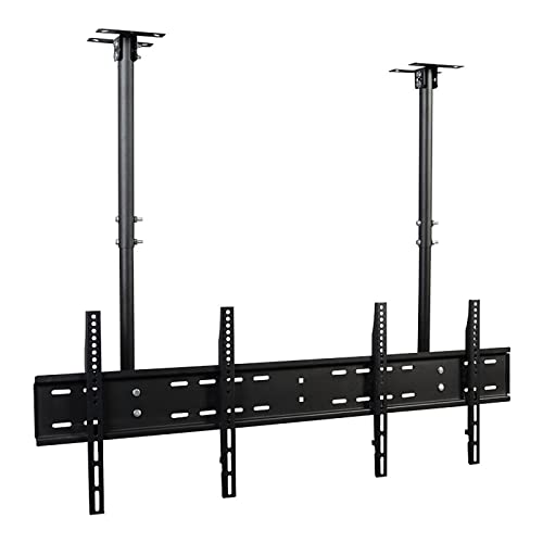 Support pour deux téléviseurs de plafond télescopique contre les reflets - 6
