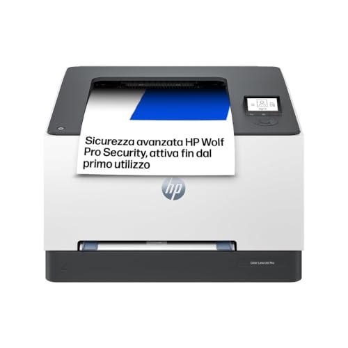 HP Color LaserJet Pro 3202dw 499R0F, Stampante a Singola Funzione A4, Stampa Fronte e Retro Automatico, 25 ppm B/N e a Colori, USB Host, Ethernet, Wi-Fi, Solo Stampa, Smart, Blu