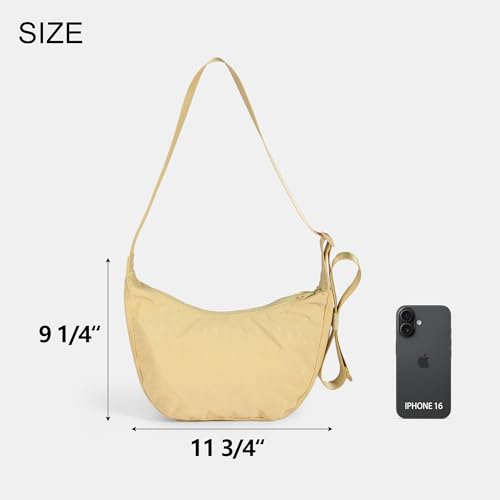 Image of Medium Nylon Crossbody Crescent Bag: Slouchy Style Shoulder Casual with Adjustable Strap