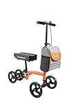 BlessReach Steerable Knee Walker Deluxe Medical Scooter for Foot Injuries Compact Crutches (Orange&Black)…