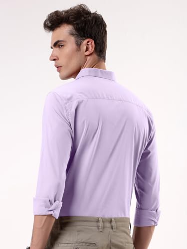 Image of Beyoung Cotton Plain Regular Fit Shirt for Men | Full Sleeve | Formal Shirt | Classic Collar Cotton