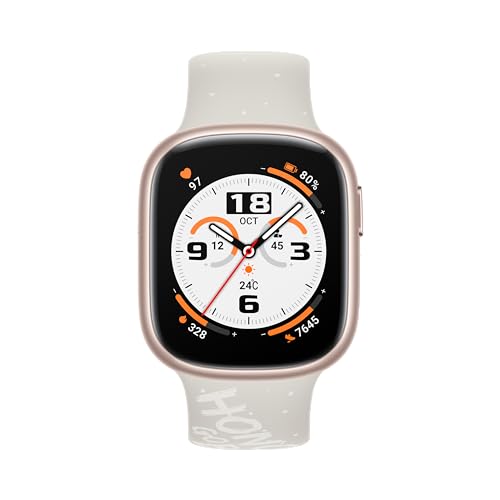 Image of HONOR Watch 4 Smart Watch, Bluetooth Call, 1.75 Inch AMOLED 60Hz Display, Silicone Band for Men, 97 Workout Modes, 5ATM Waterproof, Heart Rate and Sleep Monitor, 14 Days Battery Life, 1.75 inch, Modern