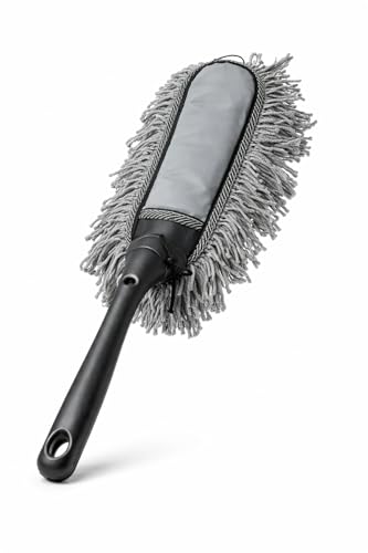 HexarCar Cleaning Brush Long Handle Microfiber Car Duster Scratch-Free Exterior Car Cleaning Tool Dust Brush for Trucks Pickups Motorcycles