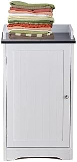 Warmiehomy Bathroom Storage Cabinet White Bathroom Cupboards 2 Tier Freestanding Bathroom Cabinet Wooden Storage Cabinet Unit For Hallway Living Room Bedroom 79.5 * 29 * 44cm