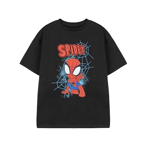 Marvel Spider-Man Black Boys T-Shirt Cover