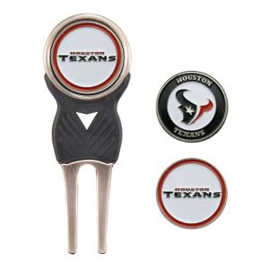 image for Team Golf NFL Houston Texans Divot Tool Pack With 3 Golf Ball Markers 