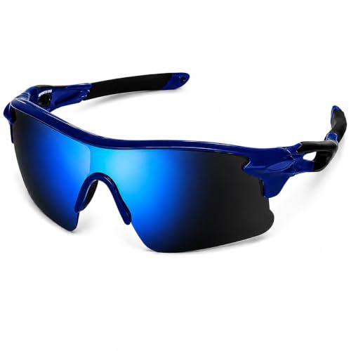 Image of Zynic Mens Stylish Sports Polarized Sunglasses with Case| UV400 Protection Classic Wrap Around Googles |Sports Shades for Driving,Cyclining Outdoor & Travel