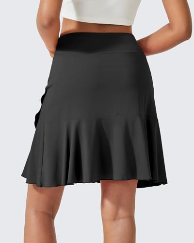 G4Free 15"/20" Tennis Skirts for Women Golf Skorts with Pockets High Waist Ruffle Athletic Skirt Inner Shorts2