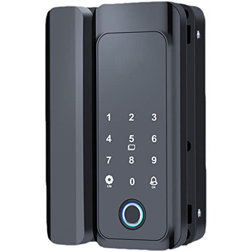 inteligentny zamek do drzwi, Szklany zamek biometryczny do drzwi i ekran dotykowy, sterowanie hasłem za pomocą aplikacji mobilnej, bezpieczny Bluetooth, przednich z klawiaturą numeryczną