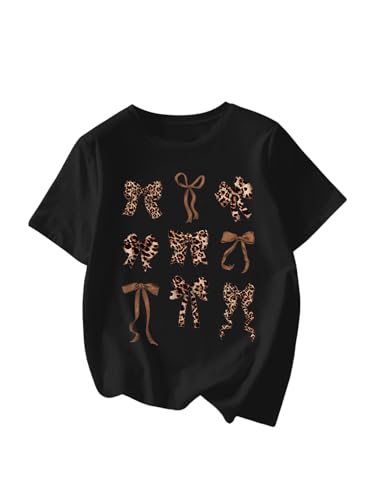 Image of RoseSeek Women's Graphic Letter Tee Crew Neck Drop Shoulder Trendy Summer T Shirt Short Sleeve Vintage Car Print Top