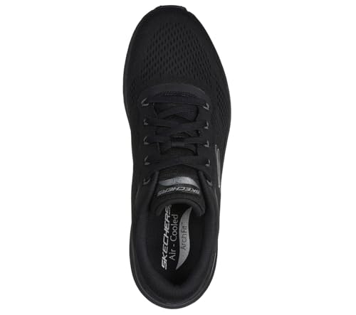 Skechers Skechers Men's Sneakers, Black Mesh Synthetic Red Trim, 10.5 US