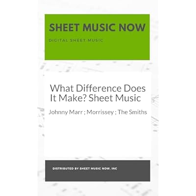 What Difference Does It Make? Sheet Music