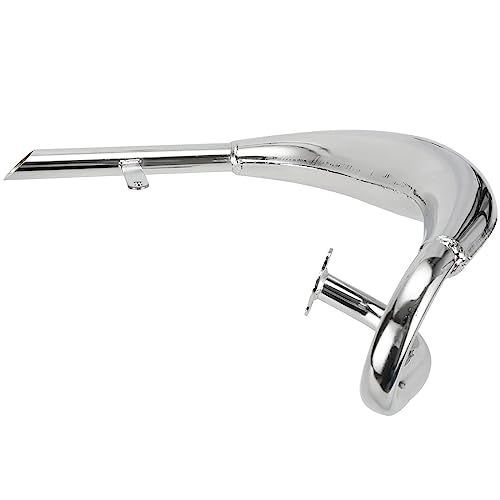 Image of FVRITO Performance Chrome Exhaust Muffler Expansion Chamber Pipe Silencer Gasket for 2 Stroke 50cc 66cc 80cc 100cc Engine Gas Motorized Bicycle Motor Bike Silver